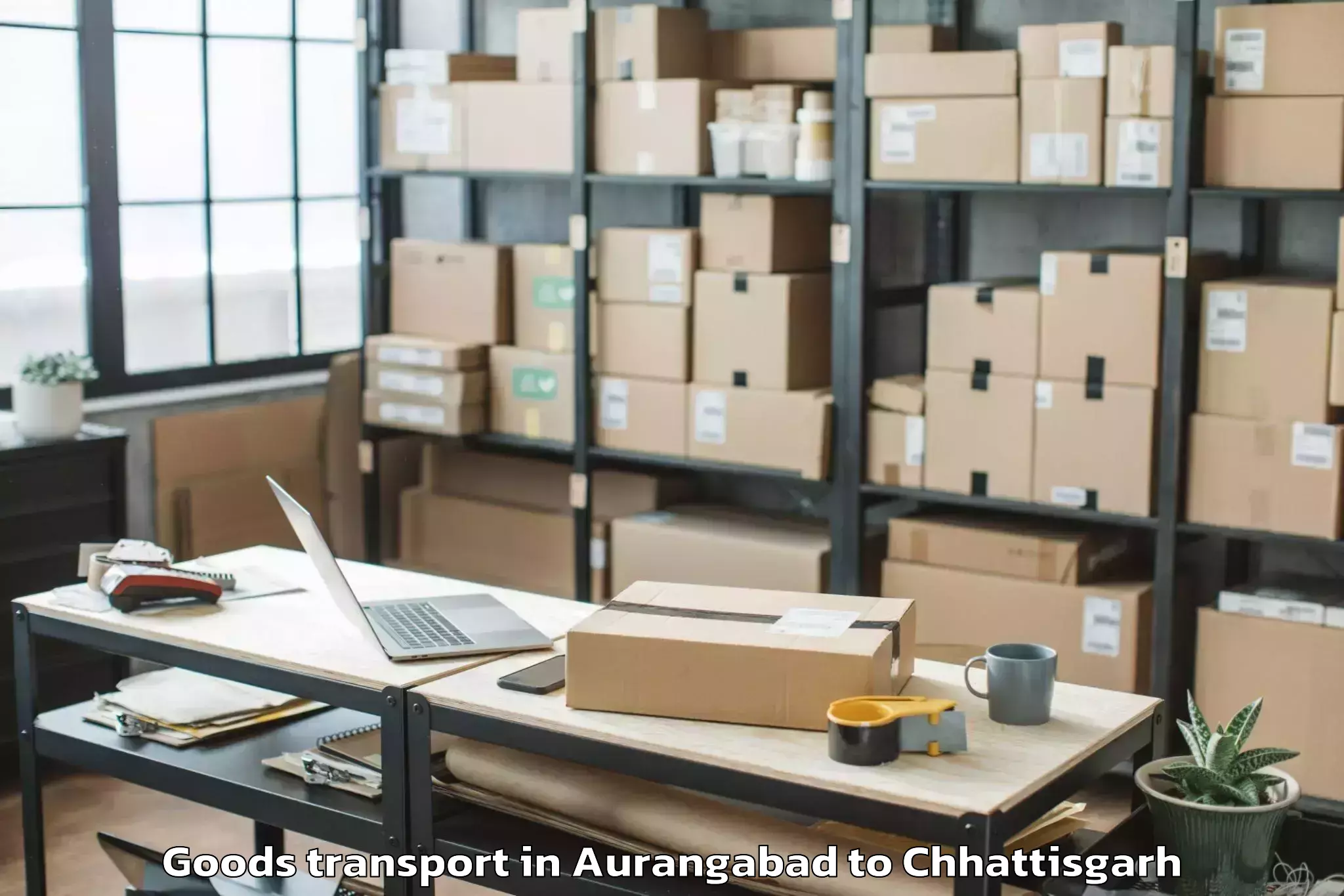 Professional Aurangabad to Kalinga University Raipur Goods Transport